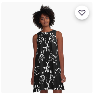 Pooping cat A Line dress
