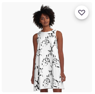 Pooping cat A Line dress
