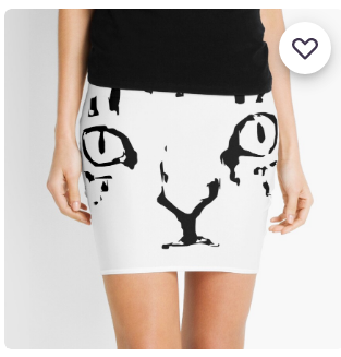 Sexy pooping cat mini skirt