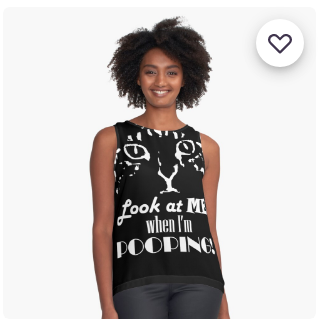 Pooping Cat Sleeveless Top 