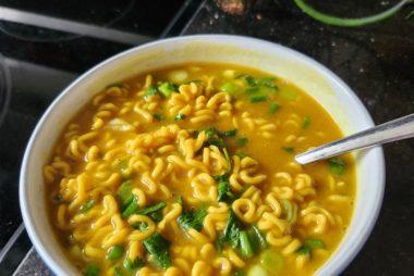 Vite Ramen Japanese Curry, added parsley and spring onion.