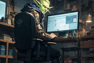 goblin engineer in workshop