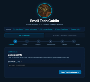 Email Tech Goblin Application Screenshot